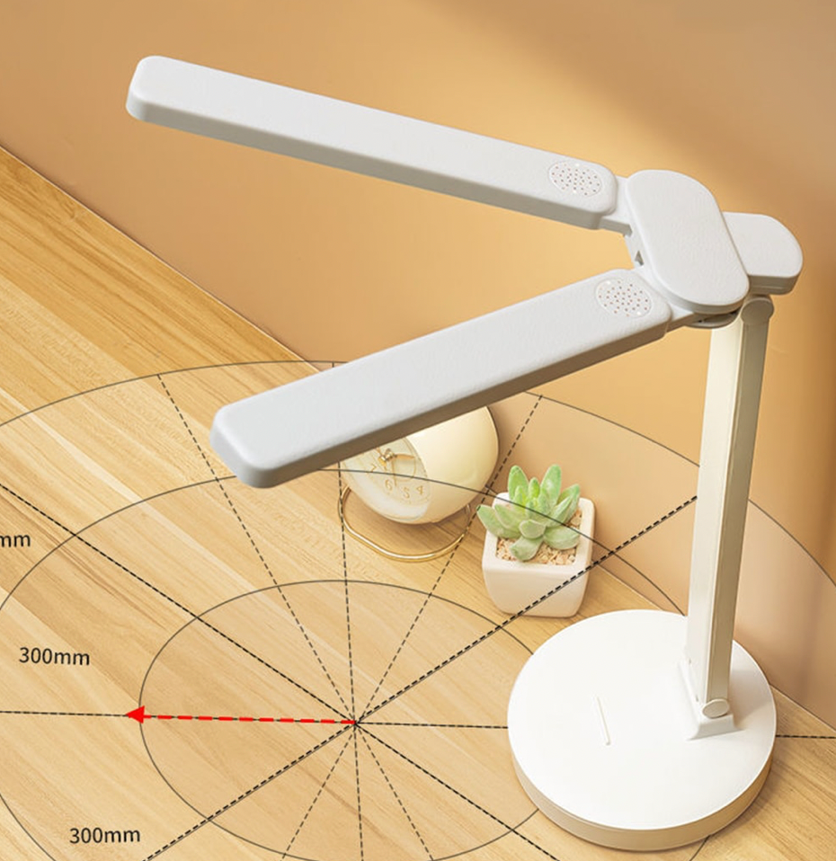 Angles of light double USB rechargeable lamp 