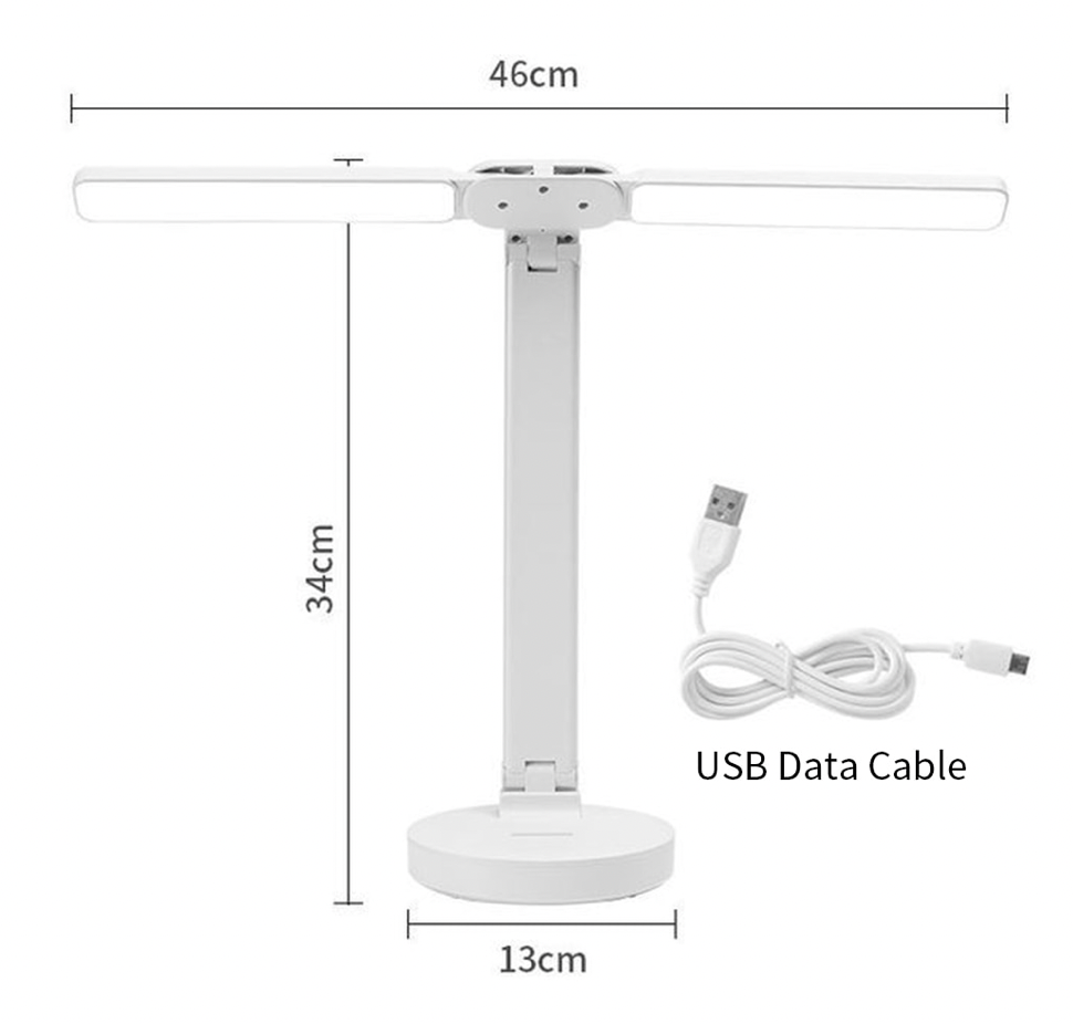 Double USB lamp size dimensions