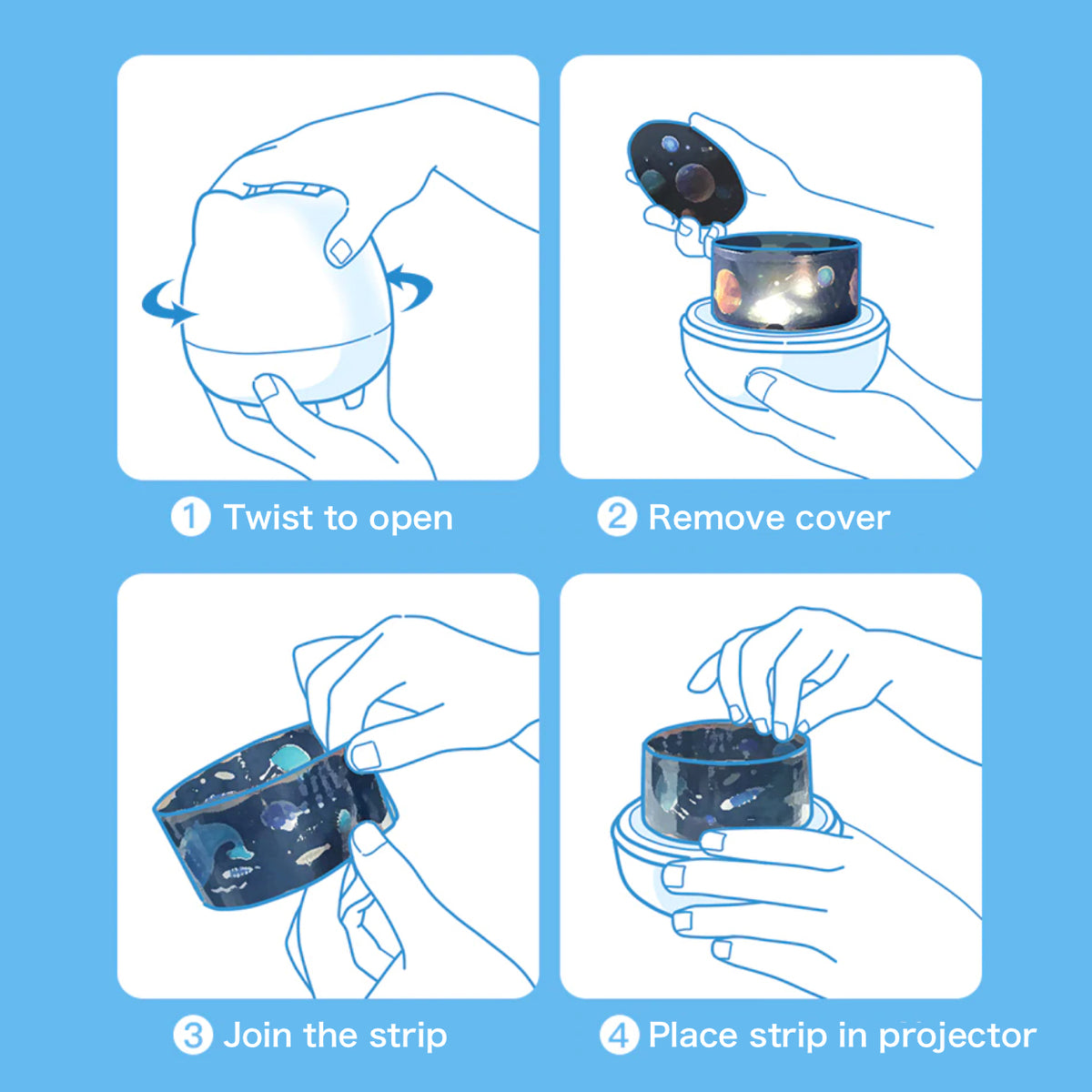 Galaxy wall projector instructions