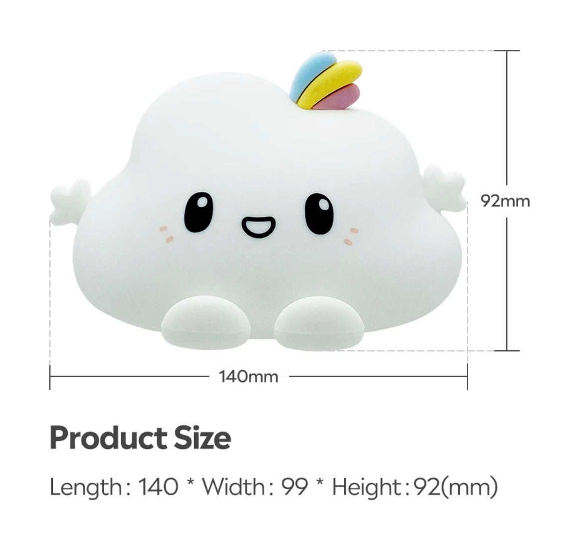 Dimentions of cloud night light and lamp